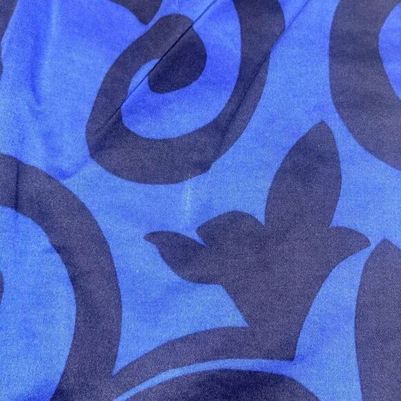 J. Crew Factory Navy & Cerulean Damask Mini Skirt‎ - Size 0 - Picture 4 of 9